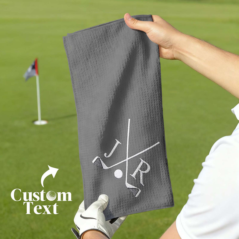 Embroidered Golf Towel, Personalized Golf Towel, Monogrammed Golf Towel, Custom Golf Towel, Personalized Golf Gift for Dad, Groomsmen