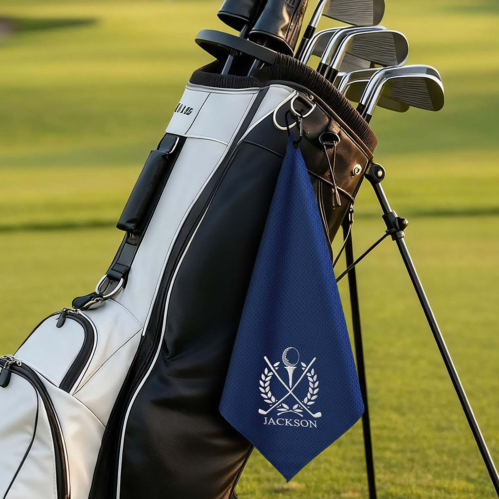 Embroidered Golf Towel, Personalized Golf Towel, Monogrammed Golf Towel, Custom Golf Towel, Personalized Golf Gift for Dad, Groomsmen