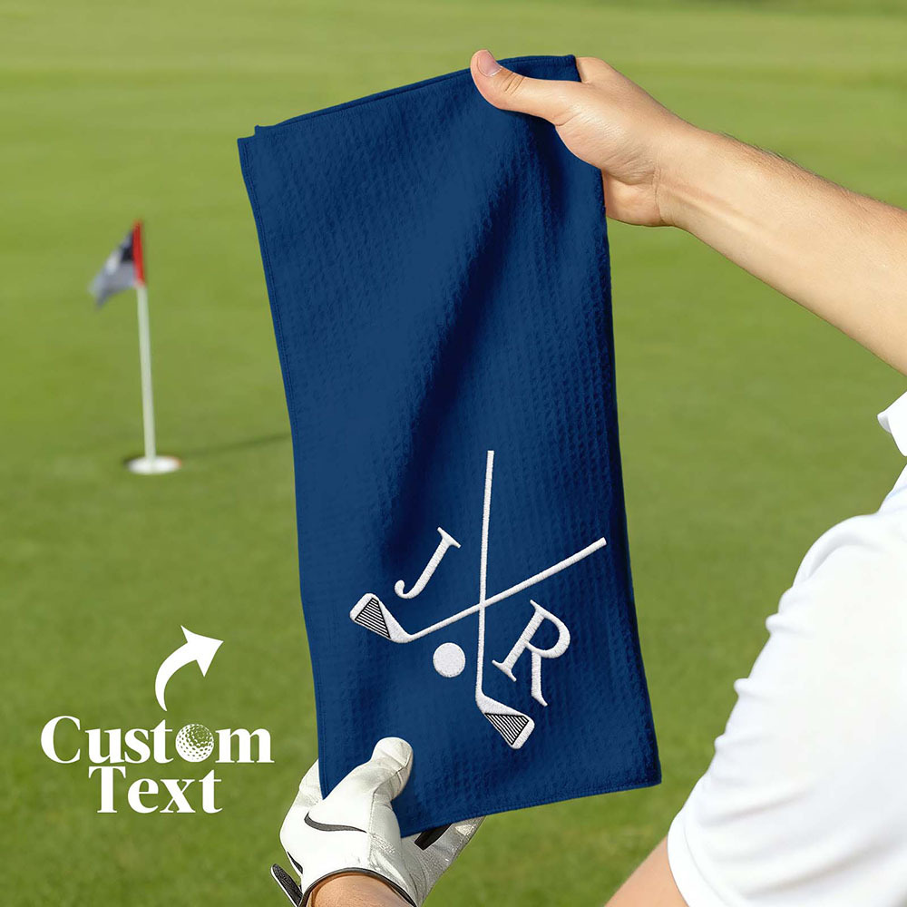 Embroidered Golf Towel, Personalized Golf Towel, Monogrammed Golf Towel, Custom Golf Towel, Personalized Golf Gift for Dad, Groomsmen