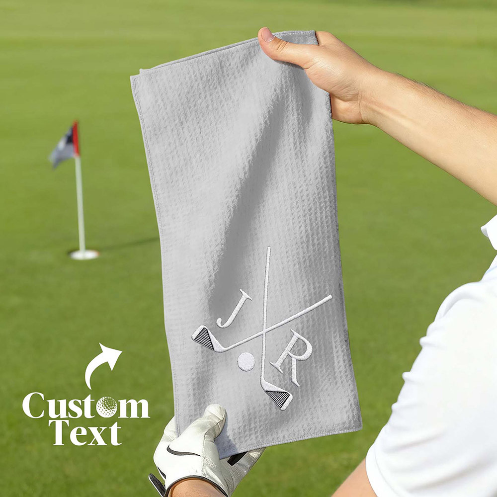 Embroidered Golf Towel, Personalized Golf Towel, Monogrammed Golf Towel, Custom Golf Towel, Personalized Golf Gift for Dad, Groomsmen