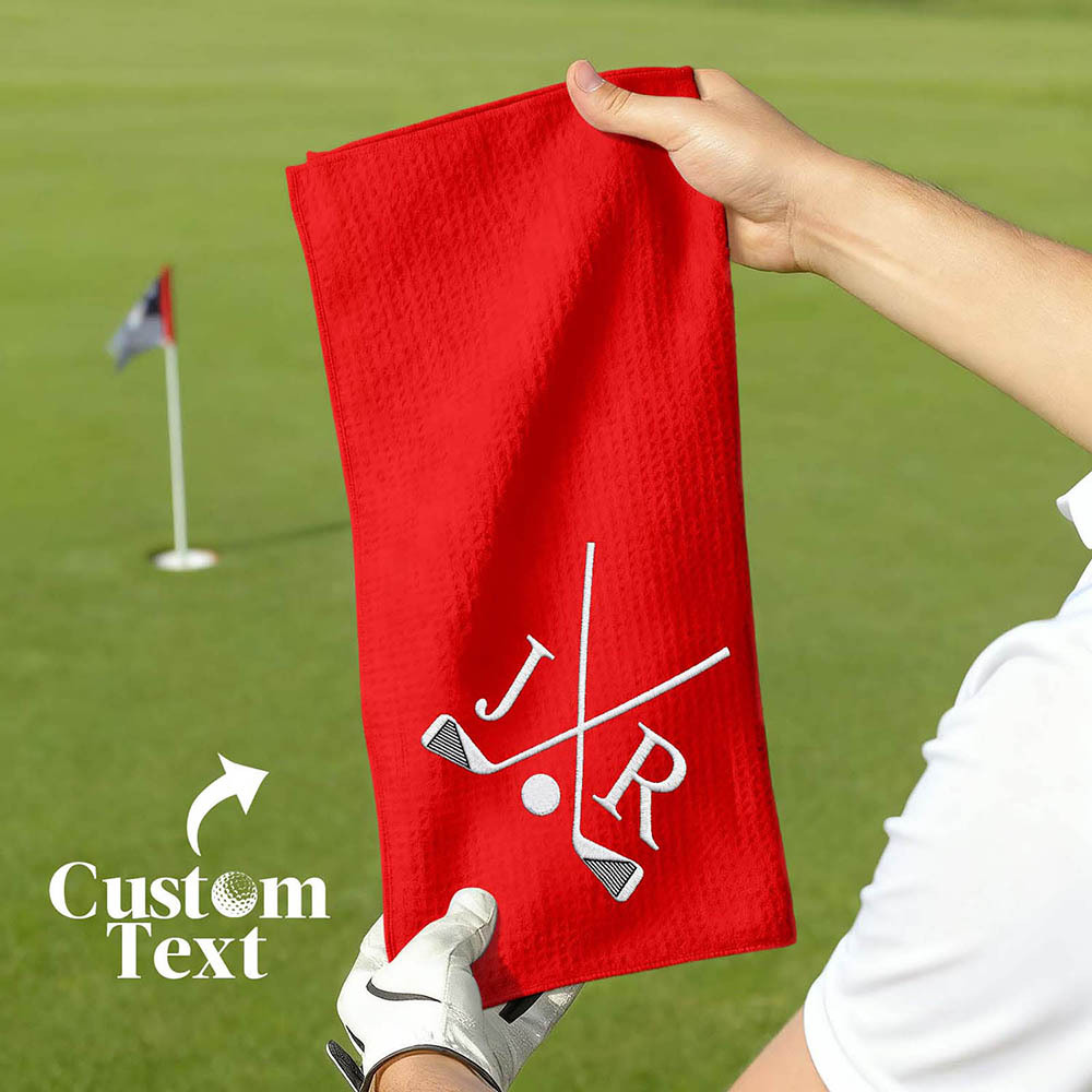 Embroidered Golf Towel, Personalized Golf Towel, Monogrammed Golf Towel, Custom Golf Towel, Personalized Golf Gift for Dad, Groomsmen