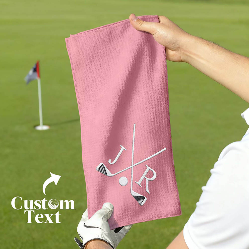 Embroidered Golf Towel, Personalized Golf Towel, Monogrammed Golf Towel, Custom Golf Towel, Personalized Golf Gift for Dad, Groomsmen