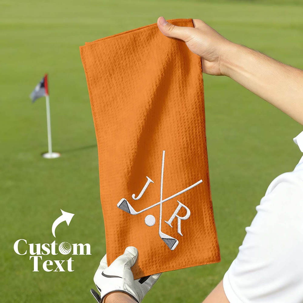 Embroidered Golf Towel, Personalized Golf Towel, Monogrammed Golf Towel, Custom Golf Towel, Personalized Golf Gift for Dad, Groomsmen