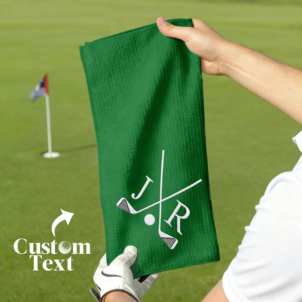 Embroidered Golf Towel, Personalized Golf Towel, Monogrammed Golf Towel, Custom Golf Towel, Personalized Golf Gift for Dad, Groomsmen
