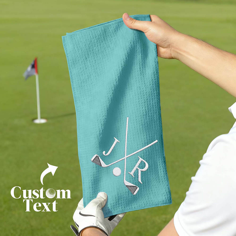 Embroidered Golf Towel, Personalized Golf Towel, Monogrammed Golf Towel, Custom Golf Towel, Personalized Golf Gift for Dad, Groomsmen