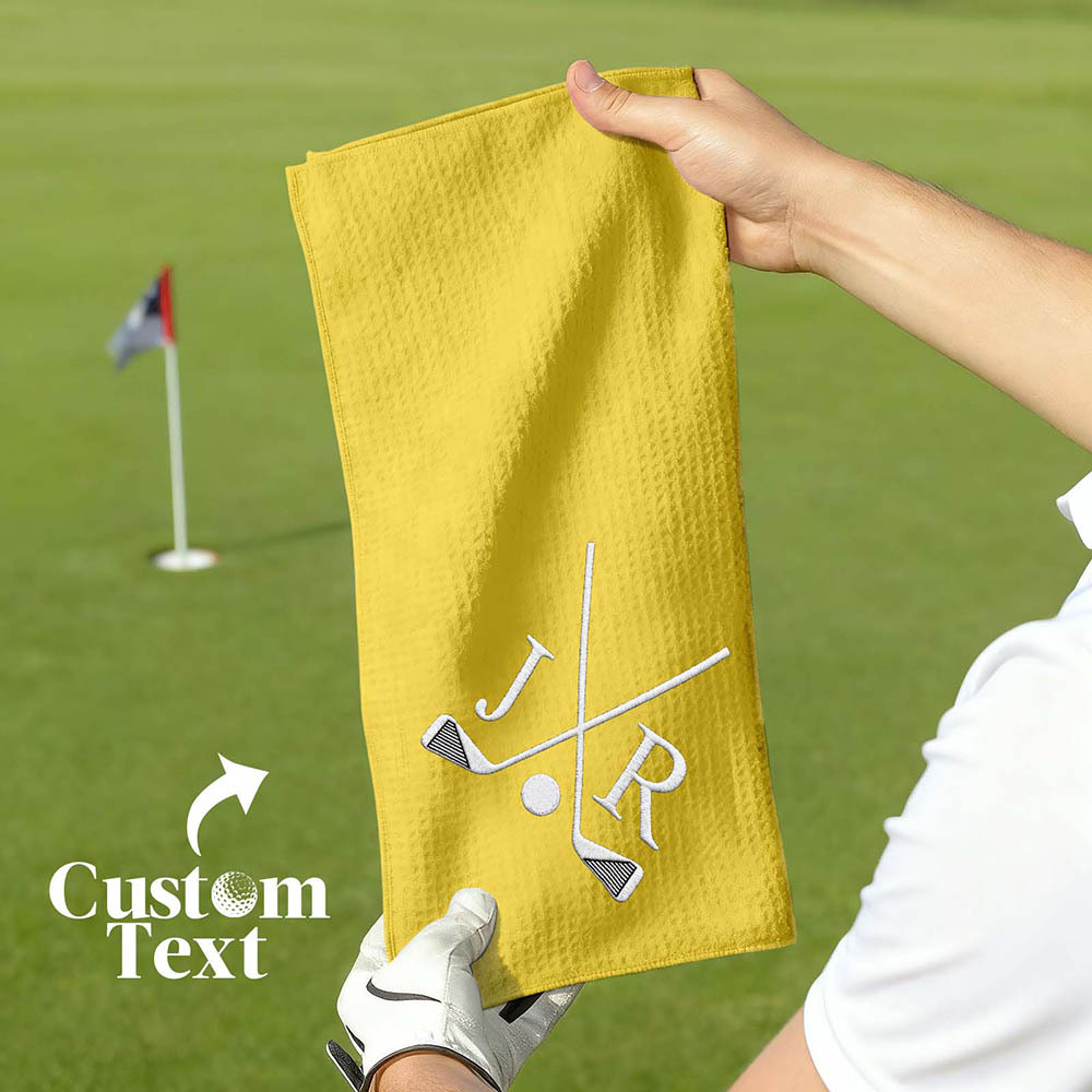 Embroidered Golf Towel, Personalized Golf Towel, Monogrammed Golf Towel, Custom Golf Towel, Personalized Golf Gift for Dad, Groomsmen