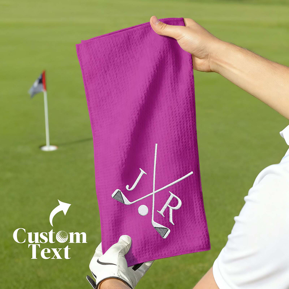 Embroidered Golf Towel, Personalized Golf Towel, Monogrammed Golf Towel, Custom Golf Towel, Personalized Golf Gift for Dad, Groomsmen