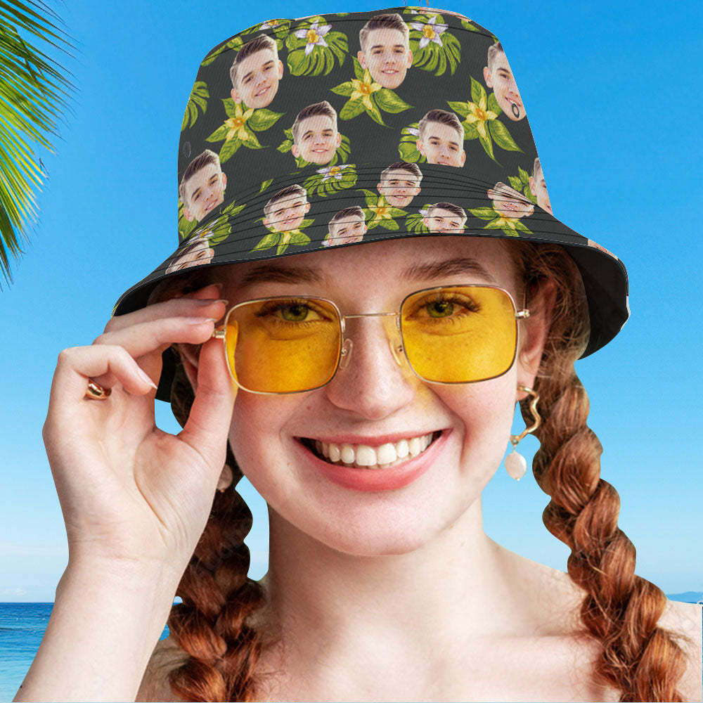 Custom Over Print Hawaiian Fisherman Hat Bucket Hat Beach Sports Hat - FaceSocksUSA