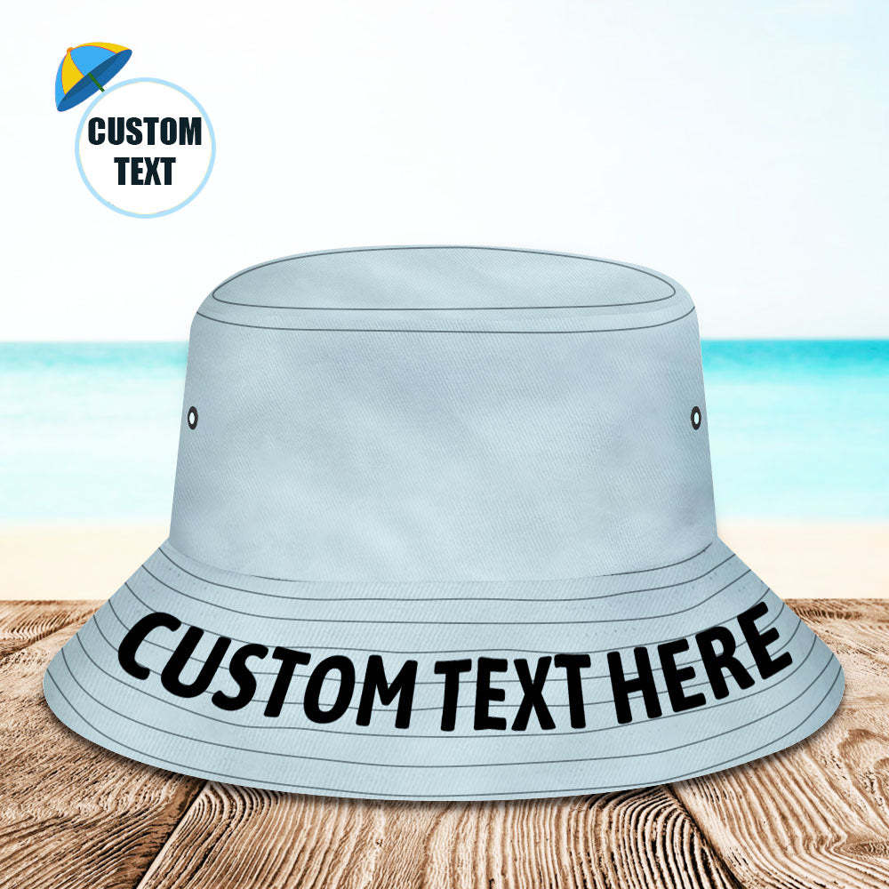 Custom Bucket Hat with Text Unisex Fisherman Hat Summer Hat	 - FaceSocksUSA