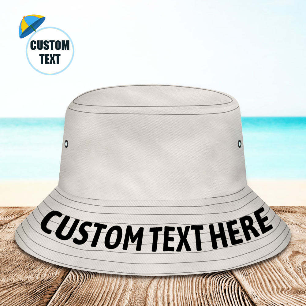 Custom Bucket Hat with Text Unisex Fisherman Hat Summer Hat	 - FaceSocksUSA