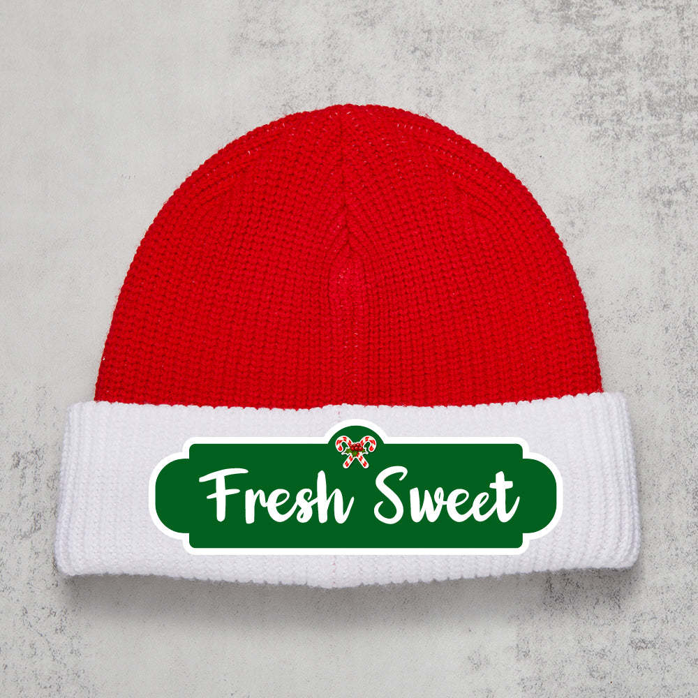 Custom Beanie Hat Unisex Warm Knitted Hat Winter Cap Gift for Christmas - FaceSocksUsa
