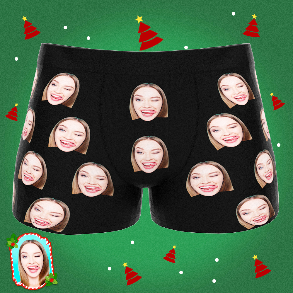 Custom Colorful Face Boxer Shorts