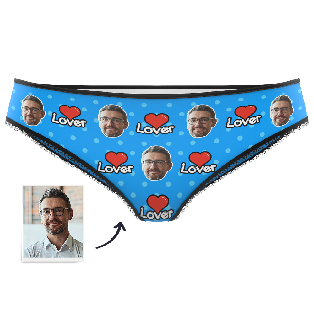 Custom Face Colorful Womens Panties-Lover-FaceSocksUSA