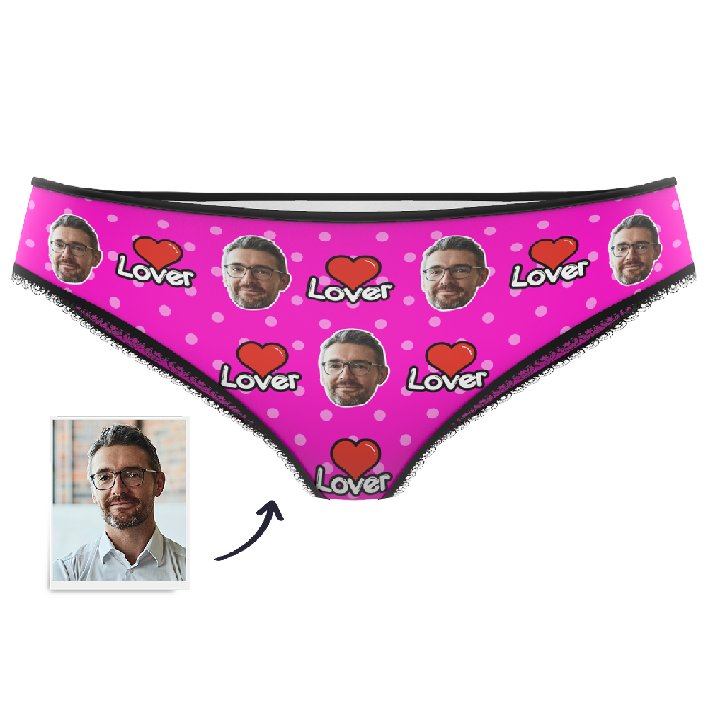 Custom Face Colorful Womens Panties-Lover-FaceSocksUSA