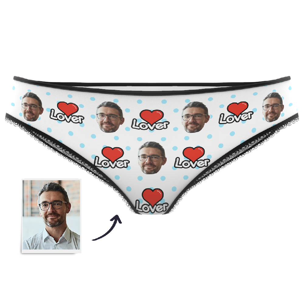 Custom Face Colorful Womens Panties-Lover-FaceSocksUSA