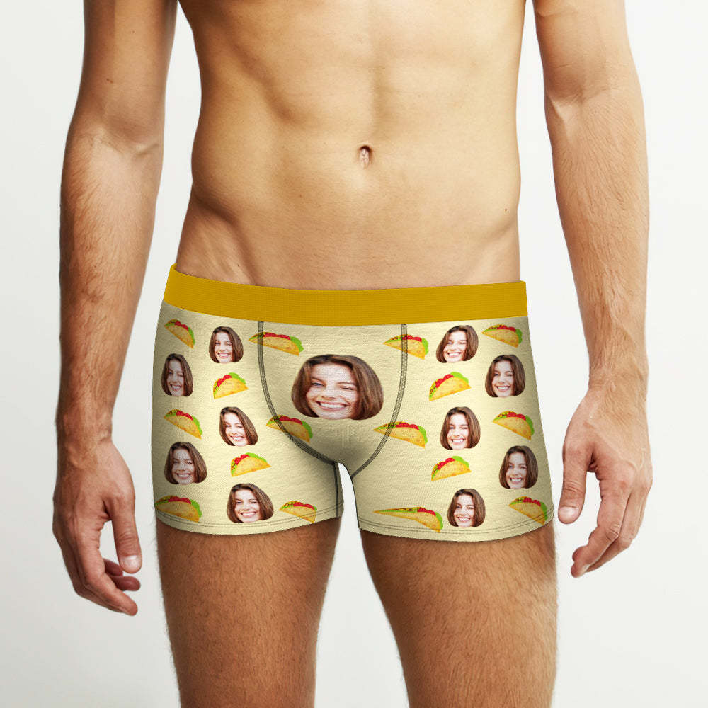 Custom Face Men Boxer Underwear Personalized Funny Brief Gift for Him - FaceSocksUSA