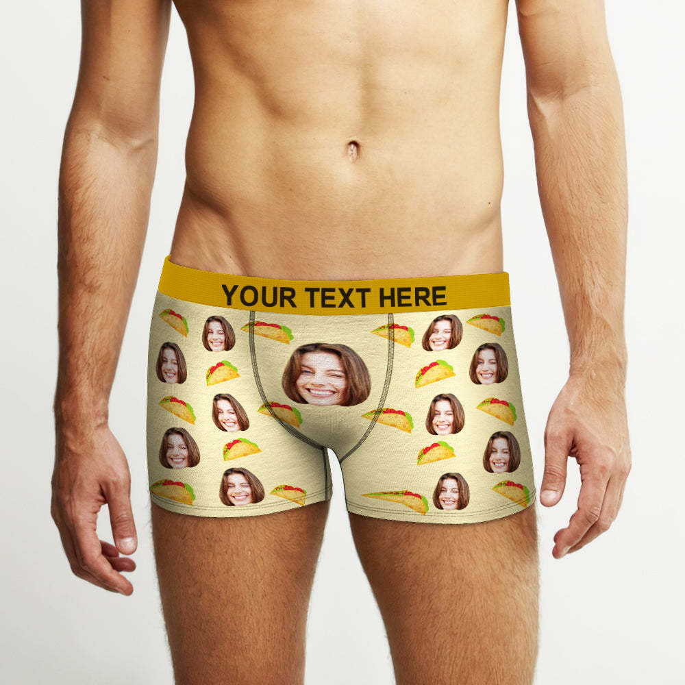 Custom Face Men Boxer Underwear Personalized Funny Brief Gift for Him - FaceSocksUSA