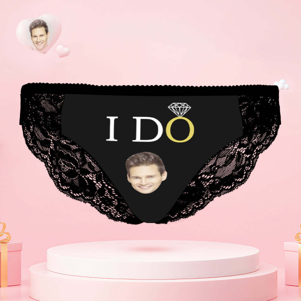 Custom Face Yes I Do Couple Underwear Personalized Underwear Valentine's Day Gift - FaceSocksUSA