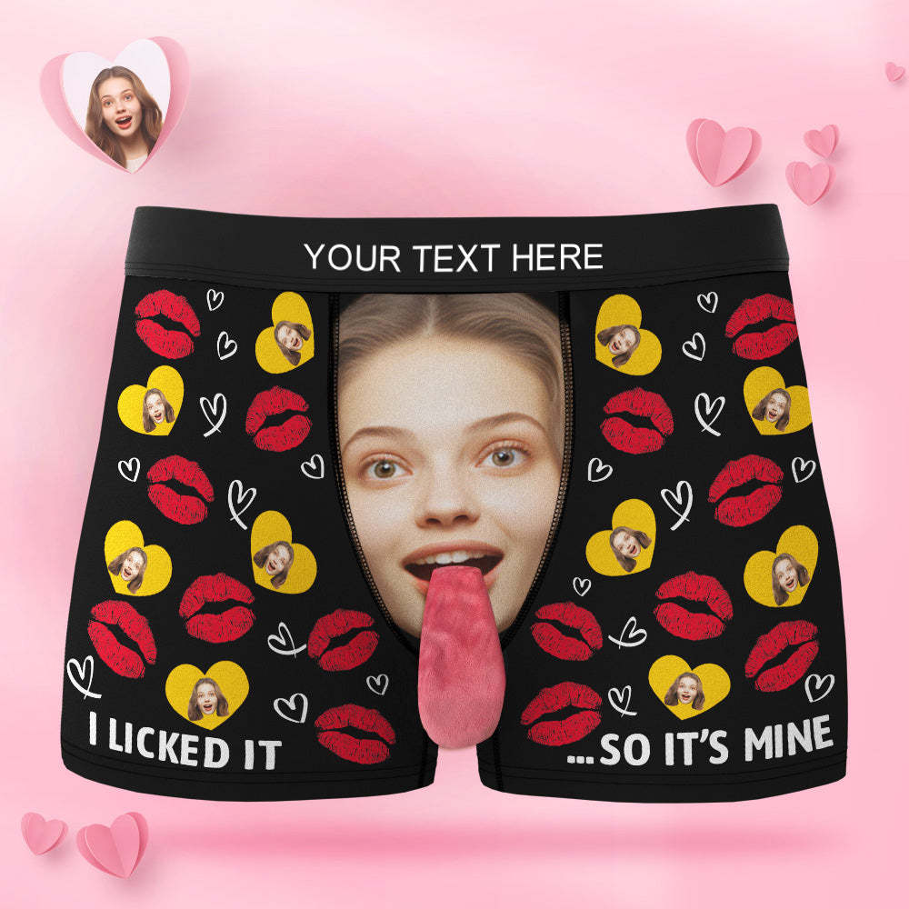 Custom Face Underwear Personalized Magnetic Tongue Underwear Valentine's Gifts for Couple - FaceSocksUSA
