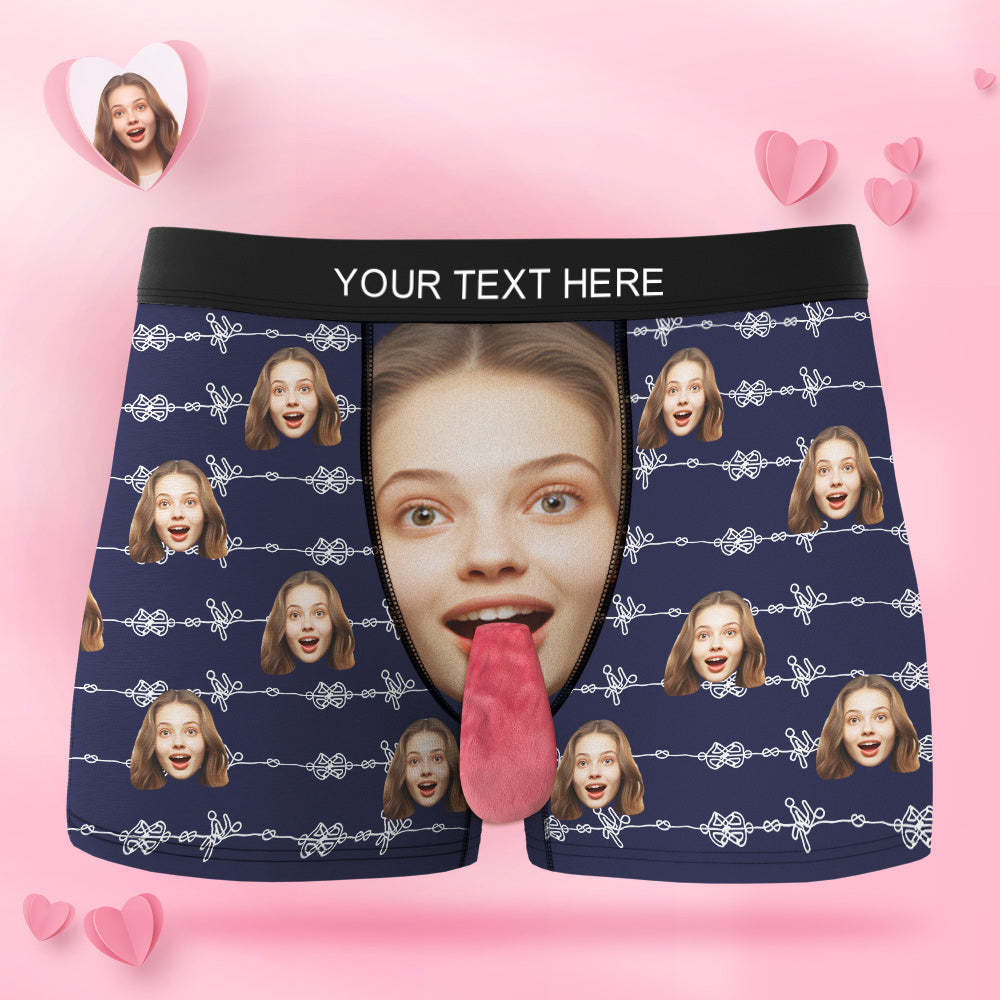 Custom Face Underwear Personalized Magnetic Tongue Underwear Valentine's Day Gifts - FaceSocksUSA