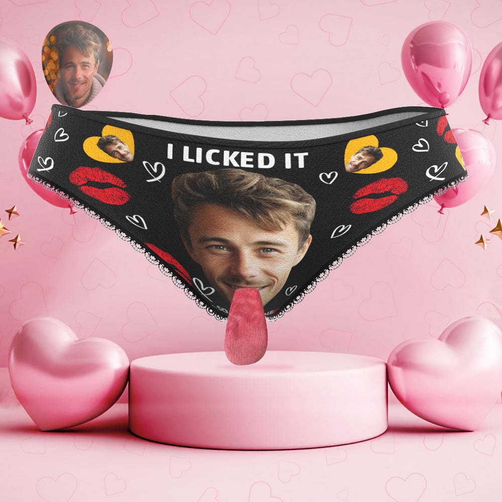 Custom Face Underwear Personalized Magnetic Tongue Underwear Valentine's Gifts for Couple - FaceSocksUSA