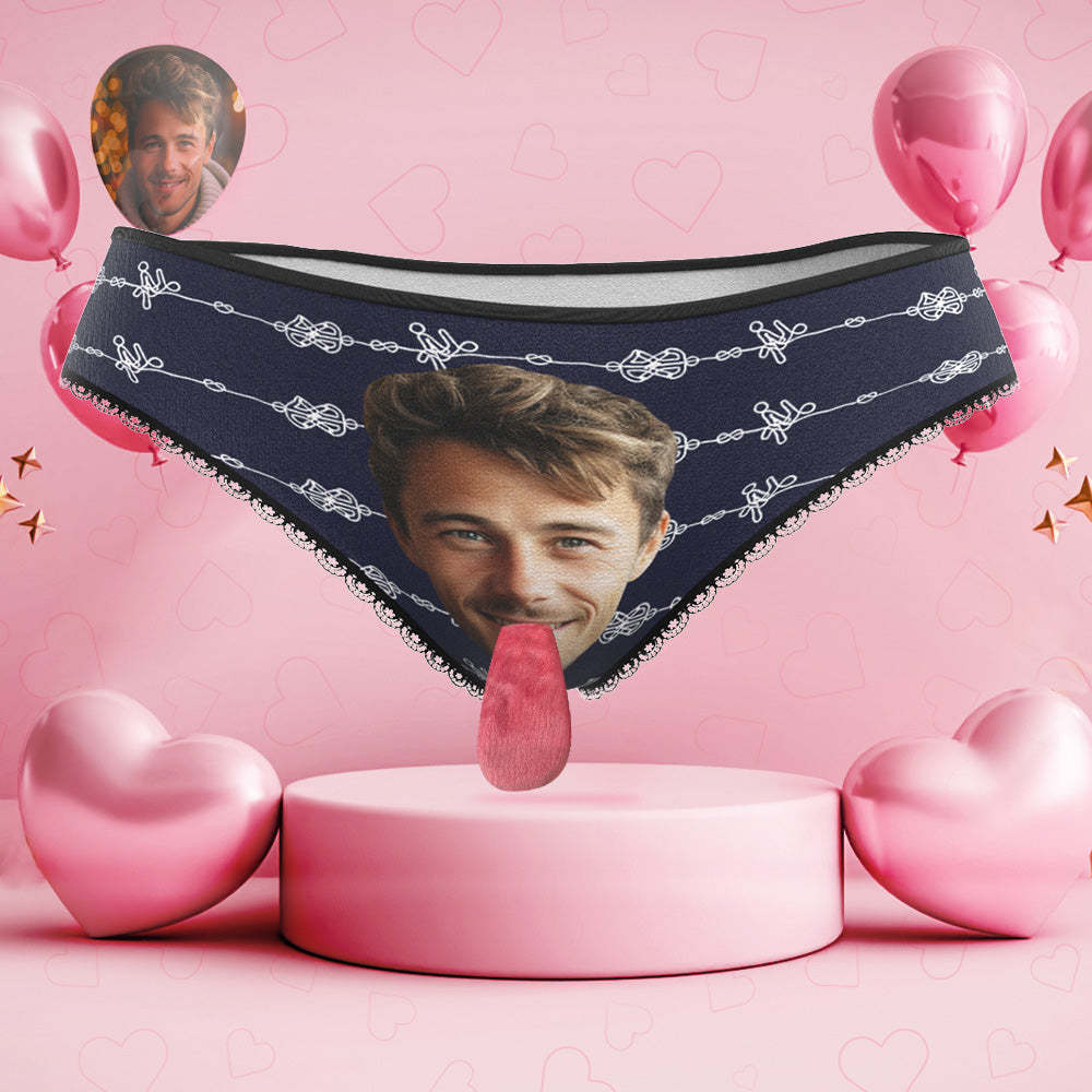 Custom Face Underwear Personalized Magnetic Tongue Underwear Valentine's Day Gifts - FaceSocksUSA