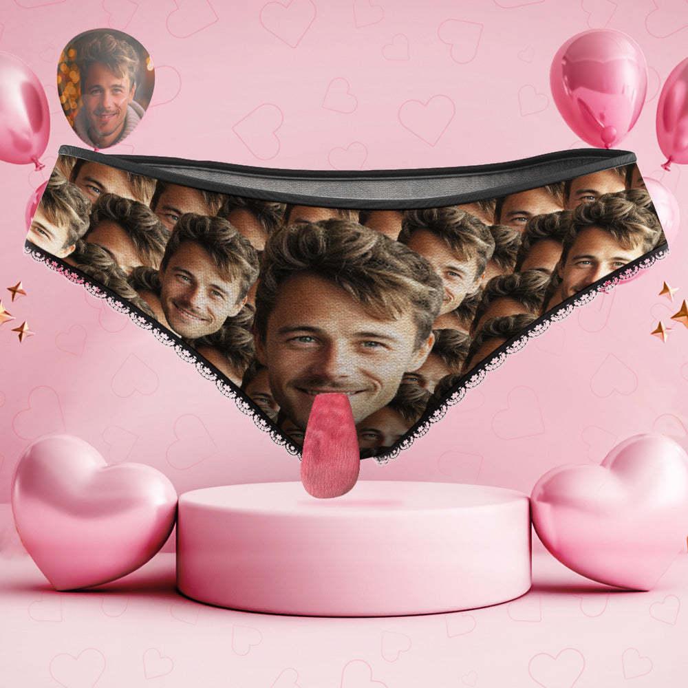 Custom Face Underwear Personalized Magnetic Tongue Underwear Face Mash Valentine's Gifts for Couple - FaceSocksUSA