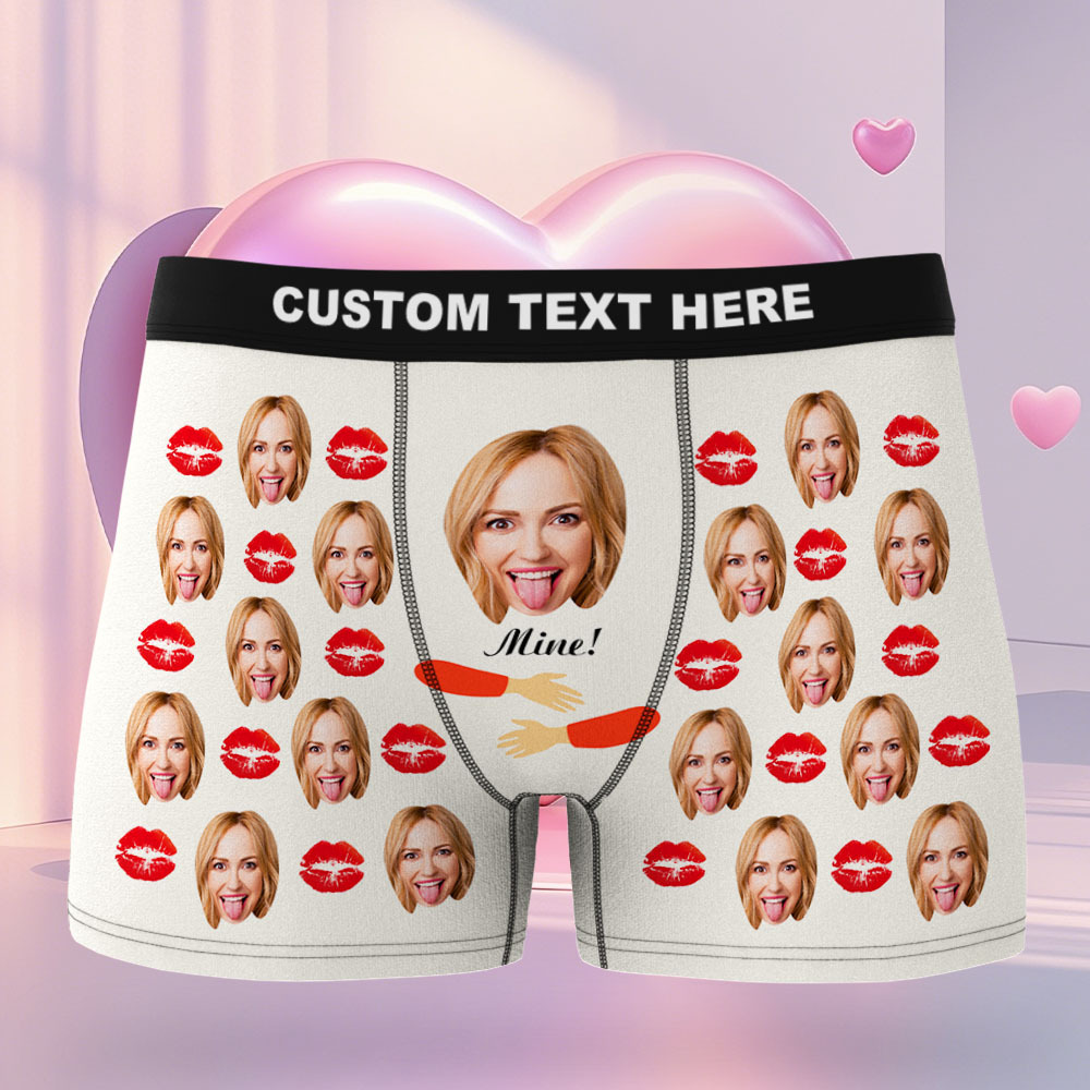 Personalized Photo Gift for Boyfriend Husband, Face Underwear, Custom Men Underwear, Anniversary/Birthday Gift for Him - FaceSocksUSA