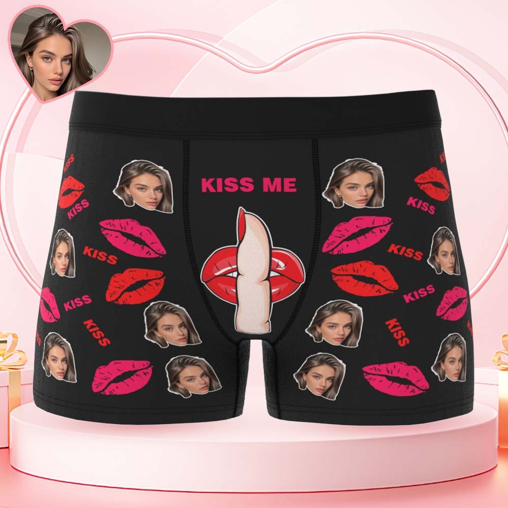 Personalized Face Boxers Briefs Custom Underwear Custom Wife Face Printed Photo Boxer Underwear - FaceSocksUSA