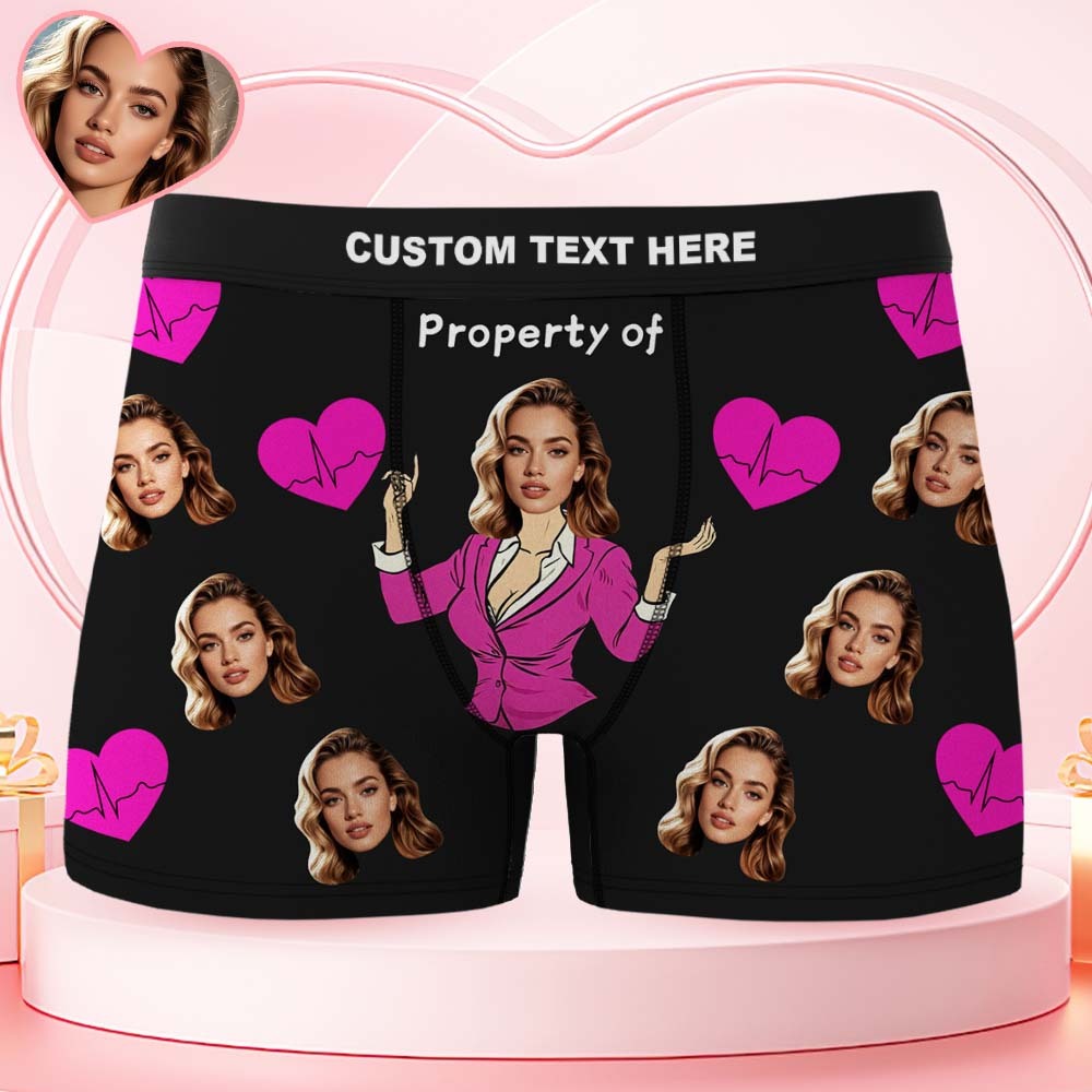 Personalized Face Boxers Briefs Custom Underwear Custom Wife Face Printed Photo Boxer Underwear - FaceSocksUSA