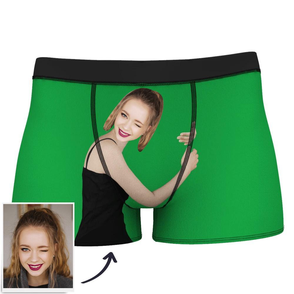 Custom Love Hug Photo Boxer Shorts - Light Skin-FaceSocksUSA