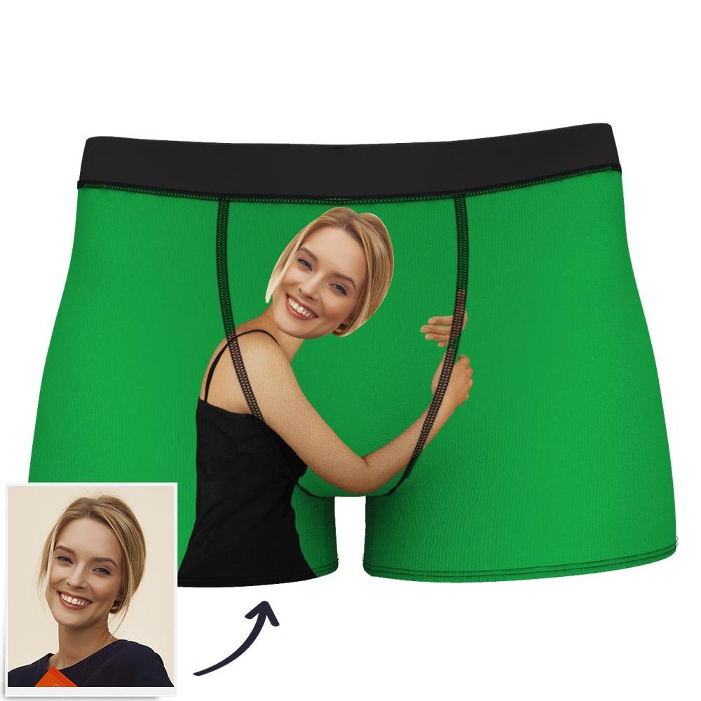 Face Boxer Custom Girlfriend Hugs Boxer Shorts - Brown Skin-FaceSocksUSA