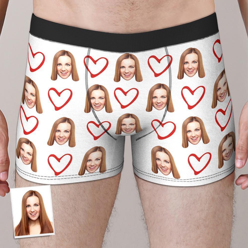 Custom Boxers with Face Personalized Photo Underwear Best Valentine's Day Gift for Him