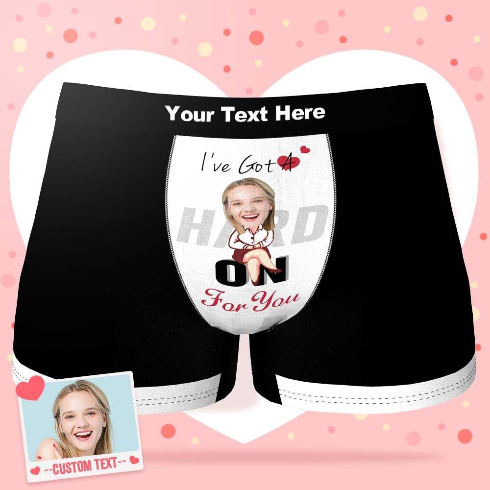 Custom Face Boxer Shorts Personalized Photo Boxer Shorts Valentine's Day Gifts - I've got a heart
