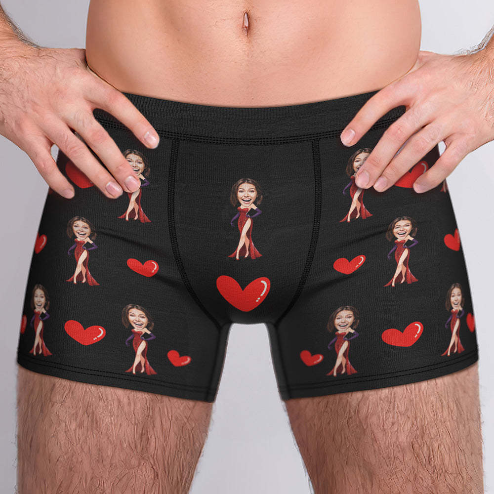 Gifts for Him Custom Boxer Custom Face Boxer Personalized MiniMe Boxer Custom Boxer Briefs Customized Sexy Girl Boxer	 - FaceSocksUSA
