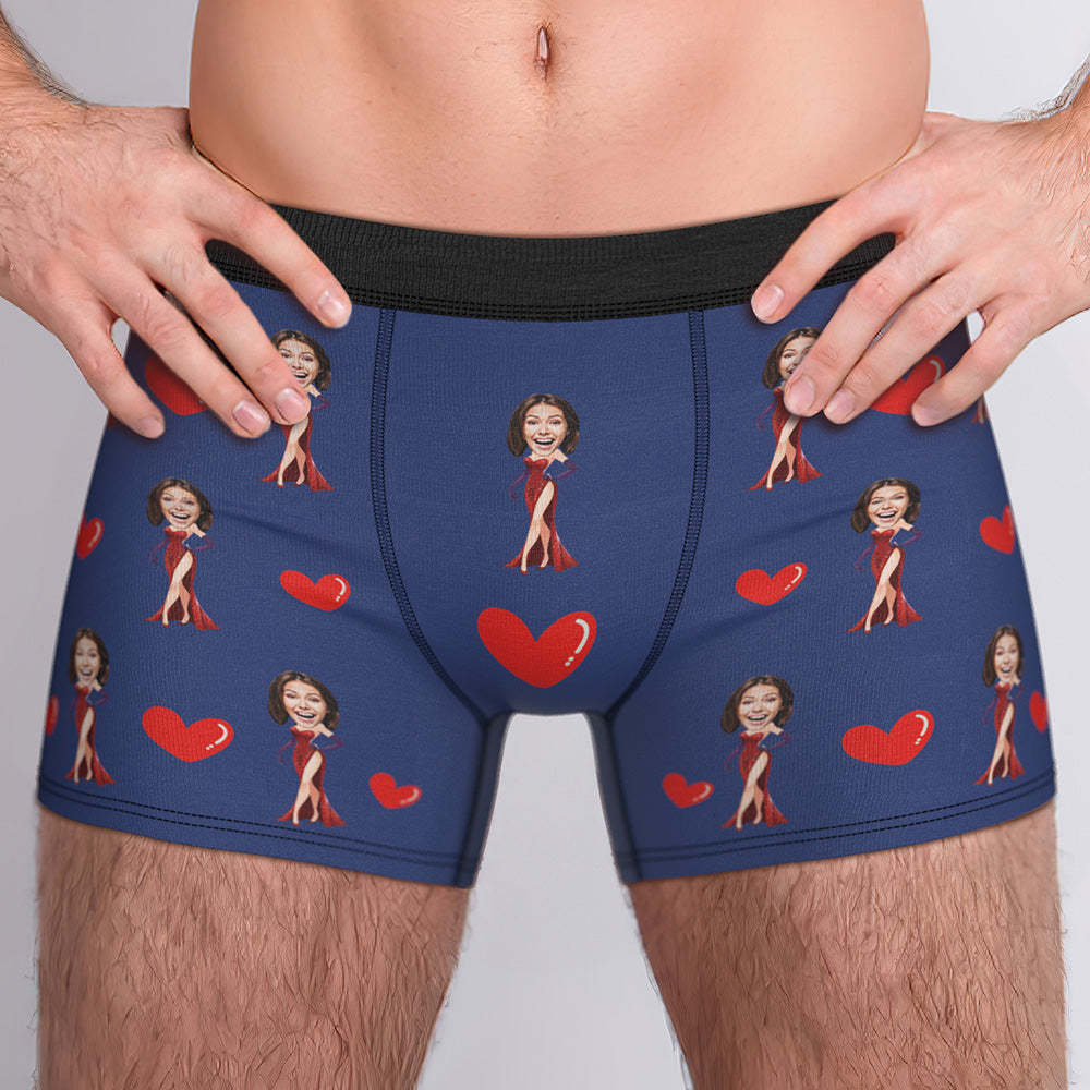 Gifts for Him Custom Boxer Custom Face Boxer Personalized MiniMe Boxer Custom Boxer Briefs Customized Sexy Girl Boxer	 - FaceSocksUSA