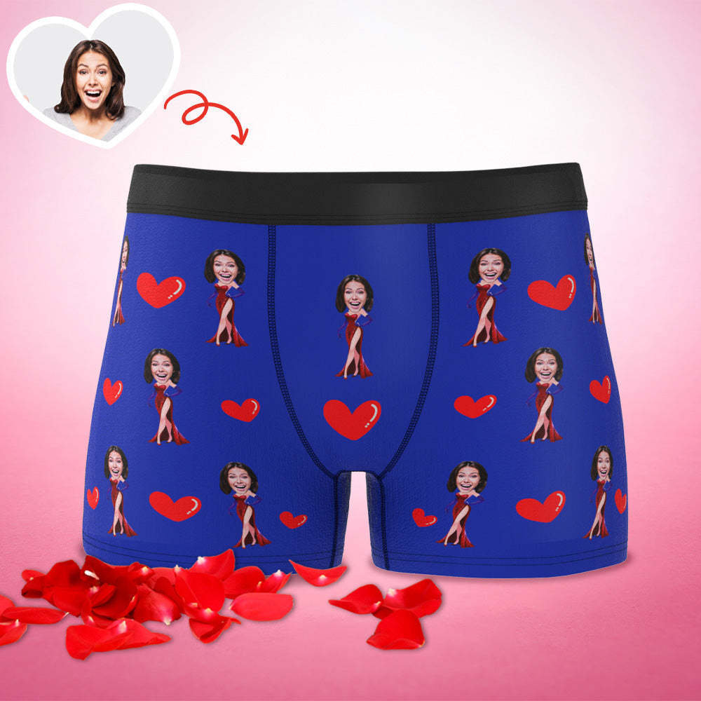 Gifts for Him Custom Boxer Custom Face Boxer Personalized MiniMe Boxer Custom Boxer Briefs Customized Sexy Girl Boxer	 - FaceSocksUSA
