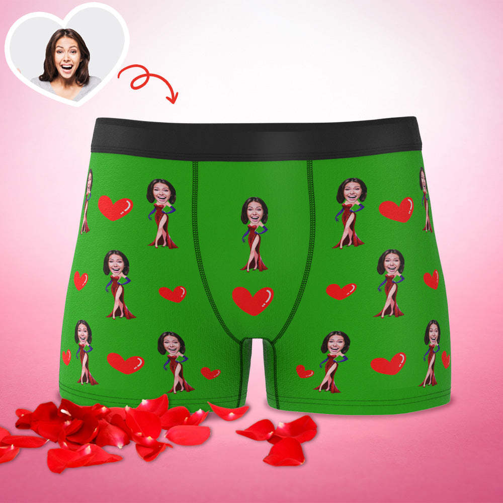 Gifts for Him Custom Boxer Custom Face Boxer Personalized MiniMe Boxer Custom Boxer Briefs Customized Sexy Girl Boxer	 - FaceSocksUSA