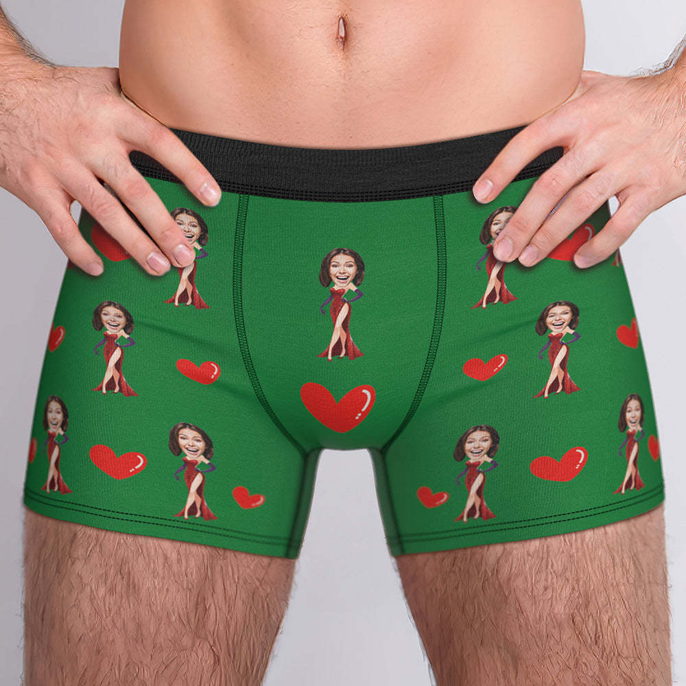 Gifts for Him Custom Boxer Custom Face Boxer Personalized MiniMe Boxer Custom Boxer Briefs Customized Sexy Girl Boxer	 - FaceSocksUSA