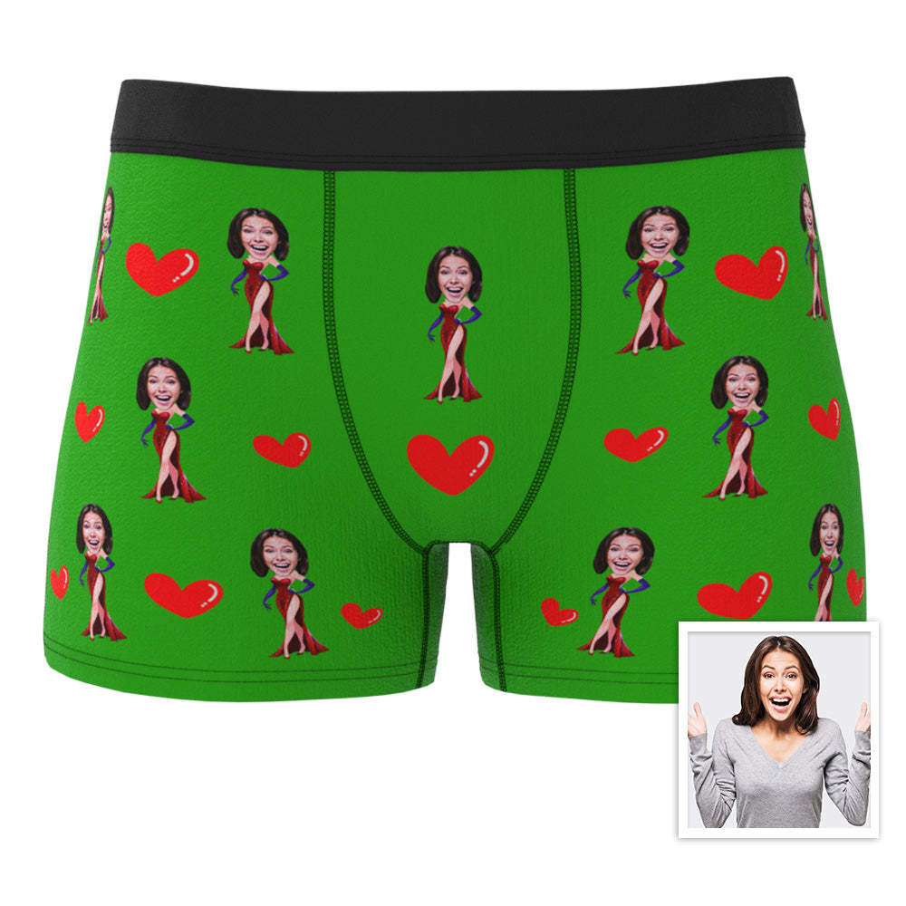 Gifts for Him Custom Boxer Custom Face Boxer Personalized MiniMe Boxer Custom Boxer Briefs Customized Sexy Girl Boxer	 - FaceSocksUSA
