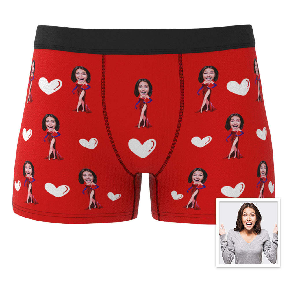 Gifts for Him Custom Boxer Custom Face Boxer Personalized MiniMe Boxer Custom Boxer Briefs Customized Sexy Girl Boxer	 - FaceSocksUSA