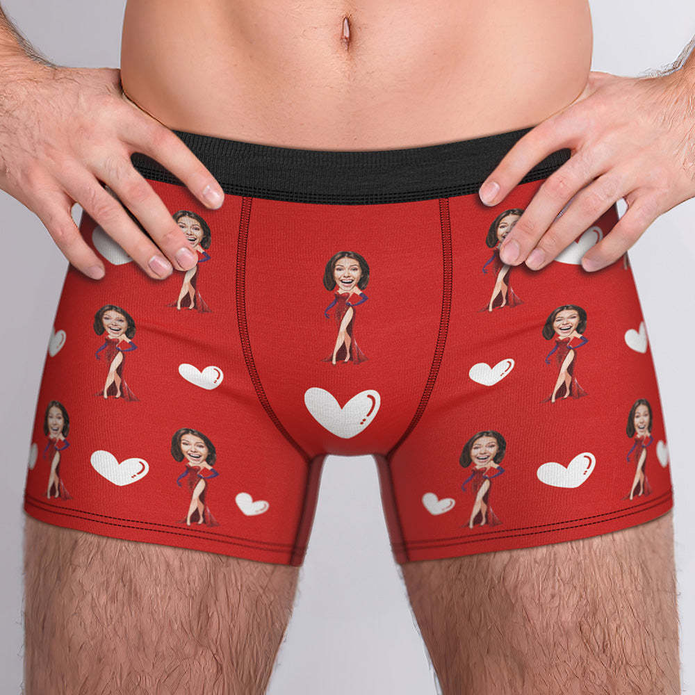 Gifts for Him Custom Boxer Custom Face Boxer Personalized MiniMe Boxer Custom Boxer Briefs Customized Sexy Girl Boxer	 - FaceSocksUSA