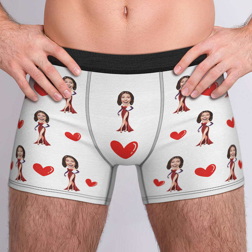 Gifts for Him Custom Boxer Custom Face Boxer Personalized MiniMe Boxer Custom Boxer Briefs Customized Sexy Girl Boxer	 - FaceSocksUSA