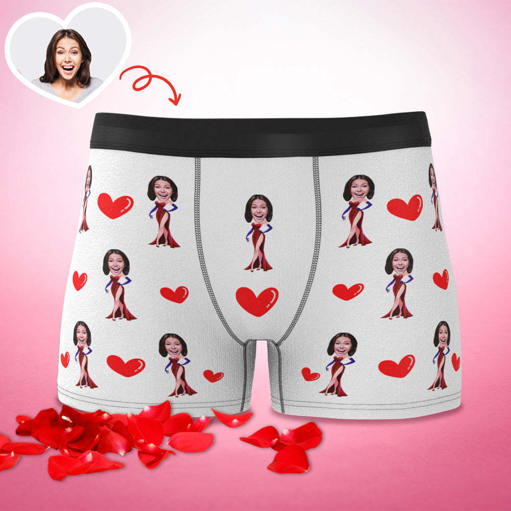 Gifts for Him Custom Boxer Custom Face Boxer Personalized MiniMe Boxer Custom Boxer Briefs Customized Sexy Girl Boxer	 - FaceSocksUSA