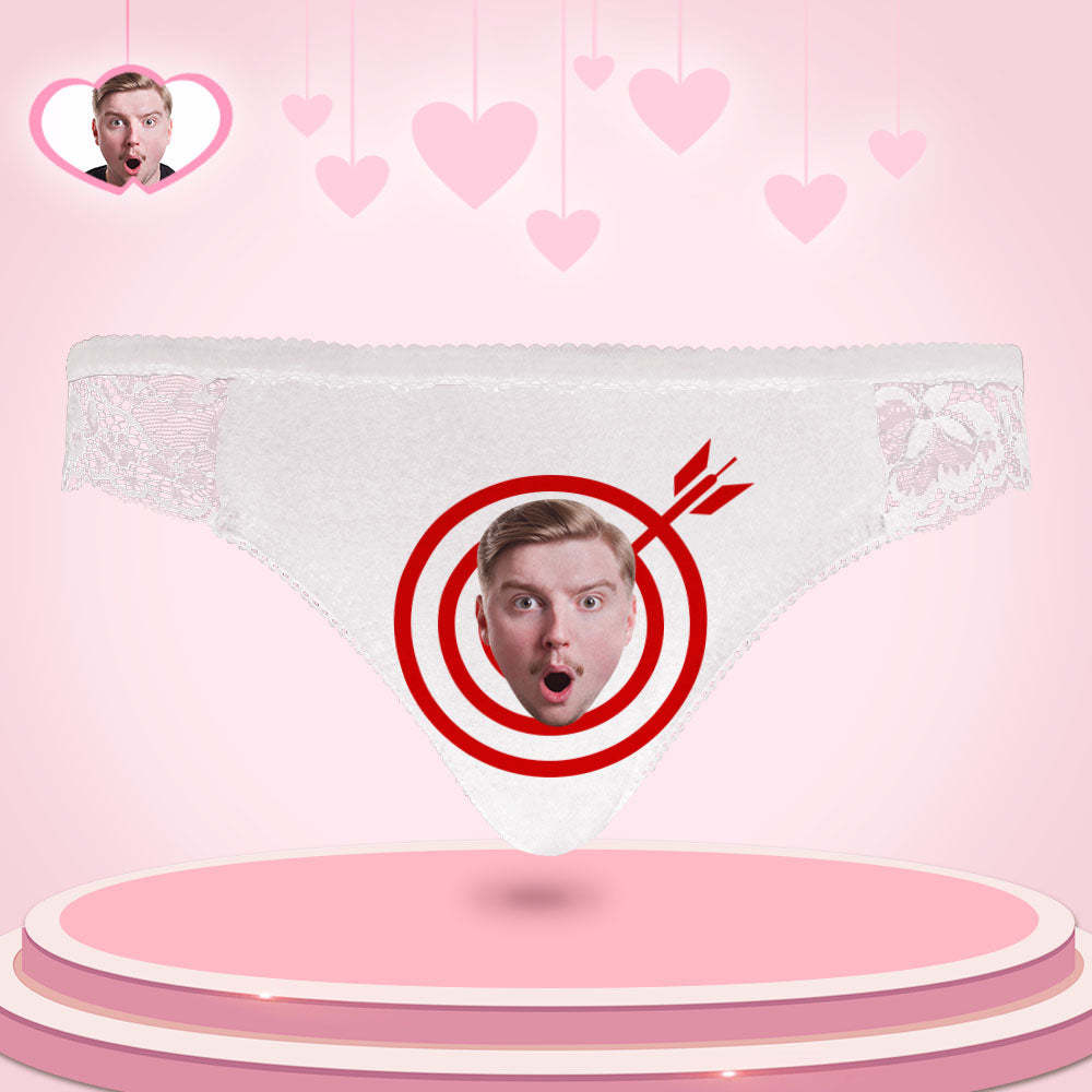 Custom Women Lace Panty Face Sexy Panties Women's Underwear - Bullseye - FaceSocksUsa