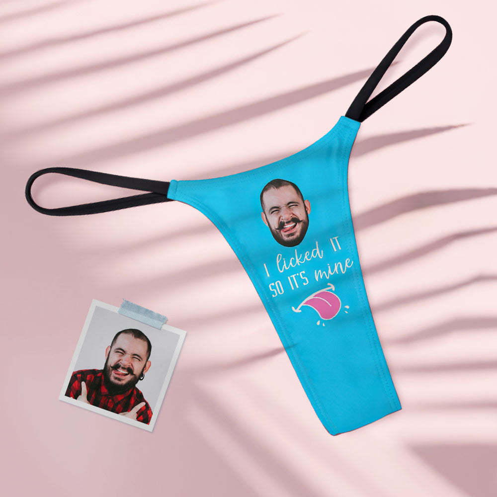 Custom Face Sexy Women's Tanga Thong It's Mine - FaceSocksUSA
