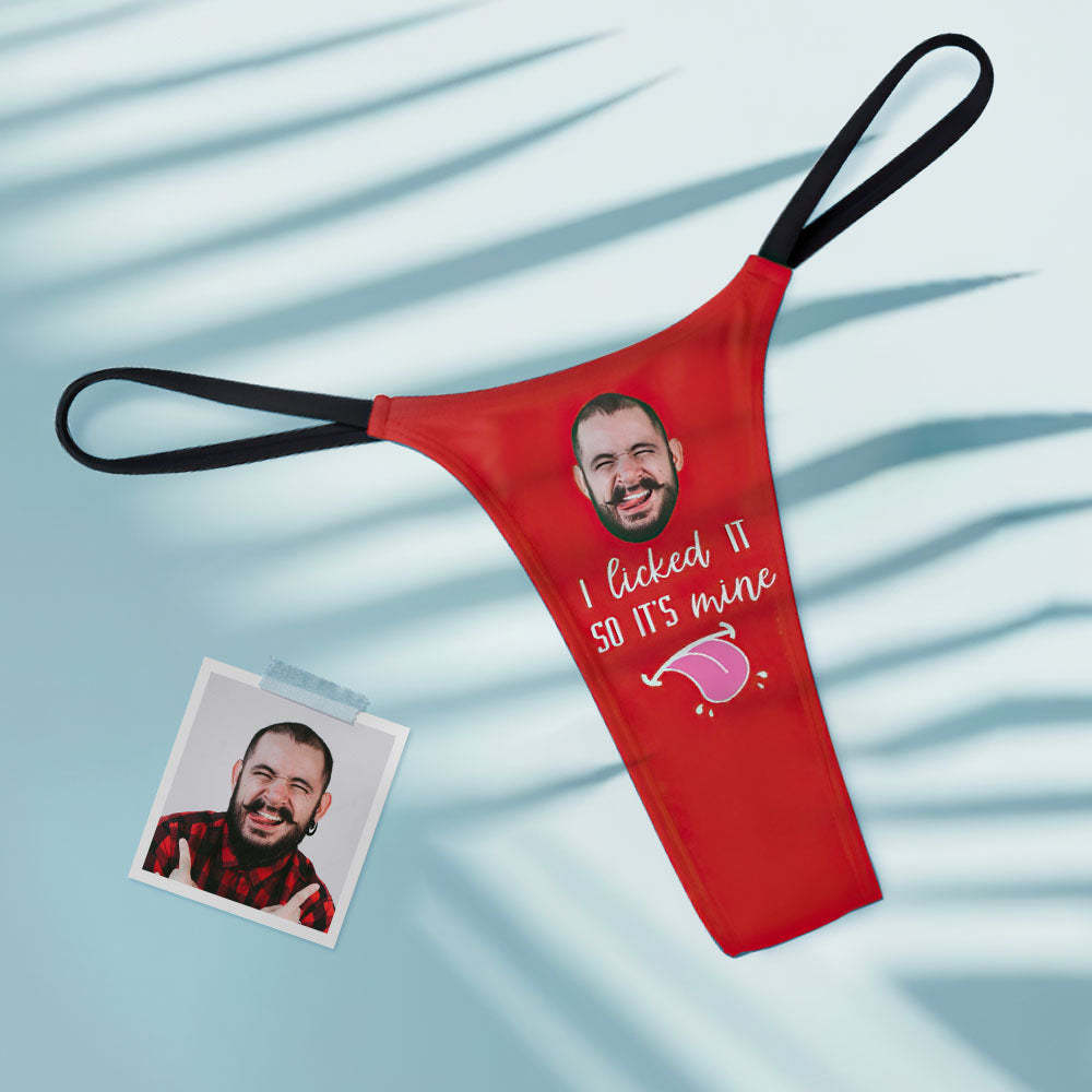 Custom Face Sexy Women's Tanga Thong It's Mine - FaceSocksUSA