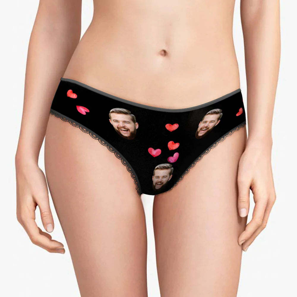 Custom Face Women's Panties for Girlfriend Valentine's Day Gifts Nice Butt	 - FaceSocksUSA