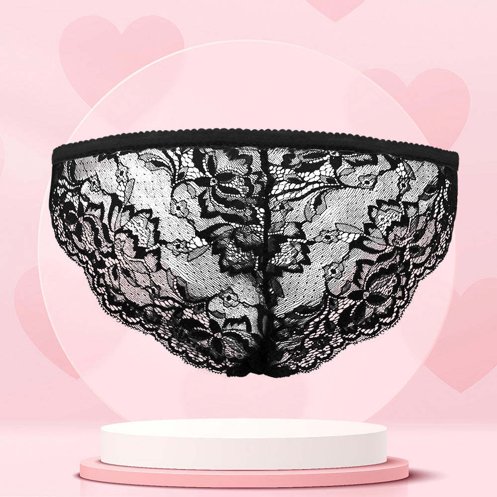 Custom Women Lace Panty I Love Your Cock Sexy Panties Sweet Gift - FaceSocksUsa