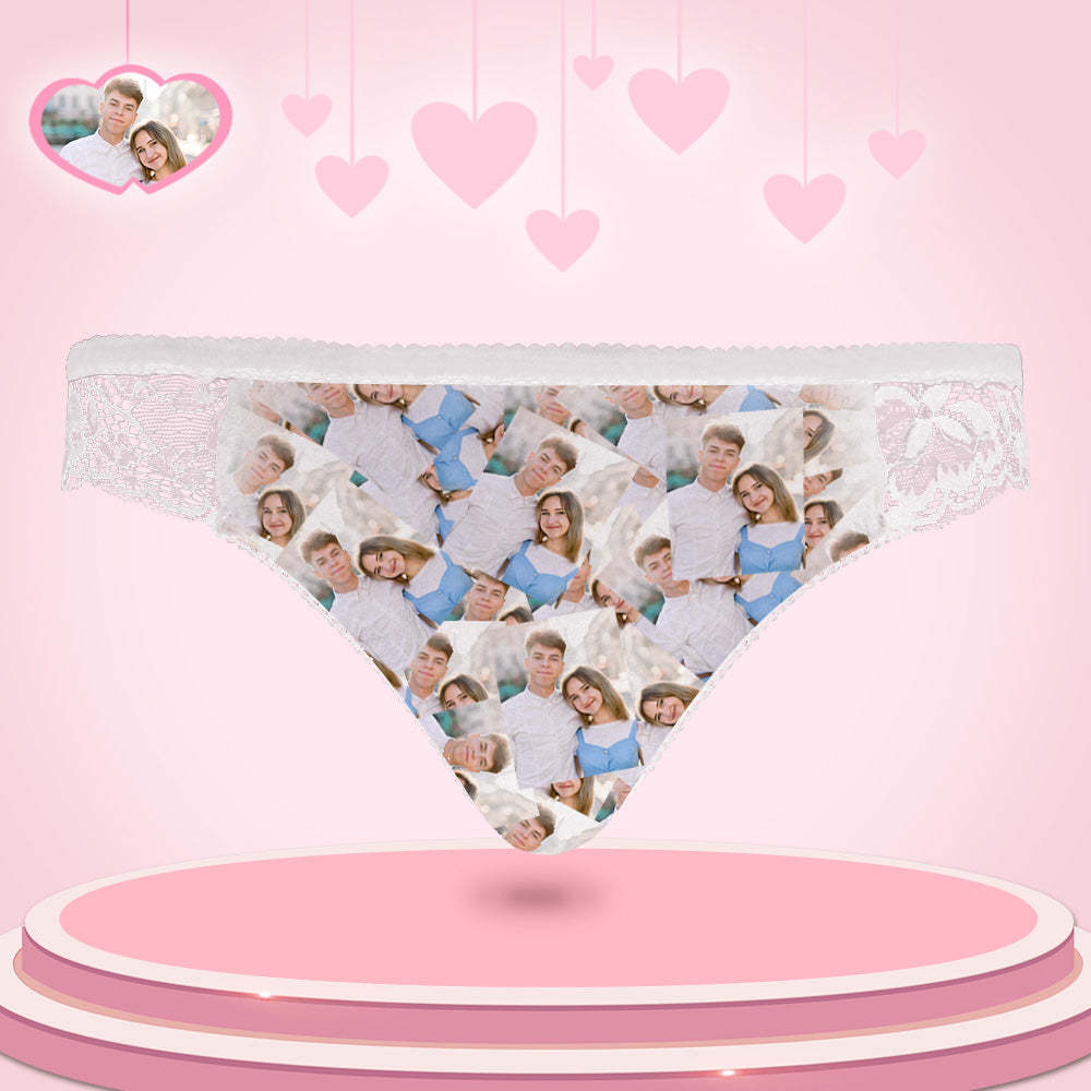 Custom Women Lace Panty Photo Collage Sexy Panties - FaceSocksUsa